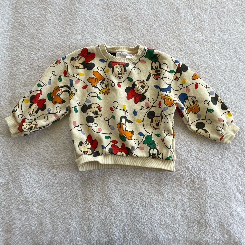 Zara Baby Disney Christmas Crewneck Sweatshirt